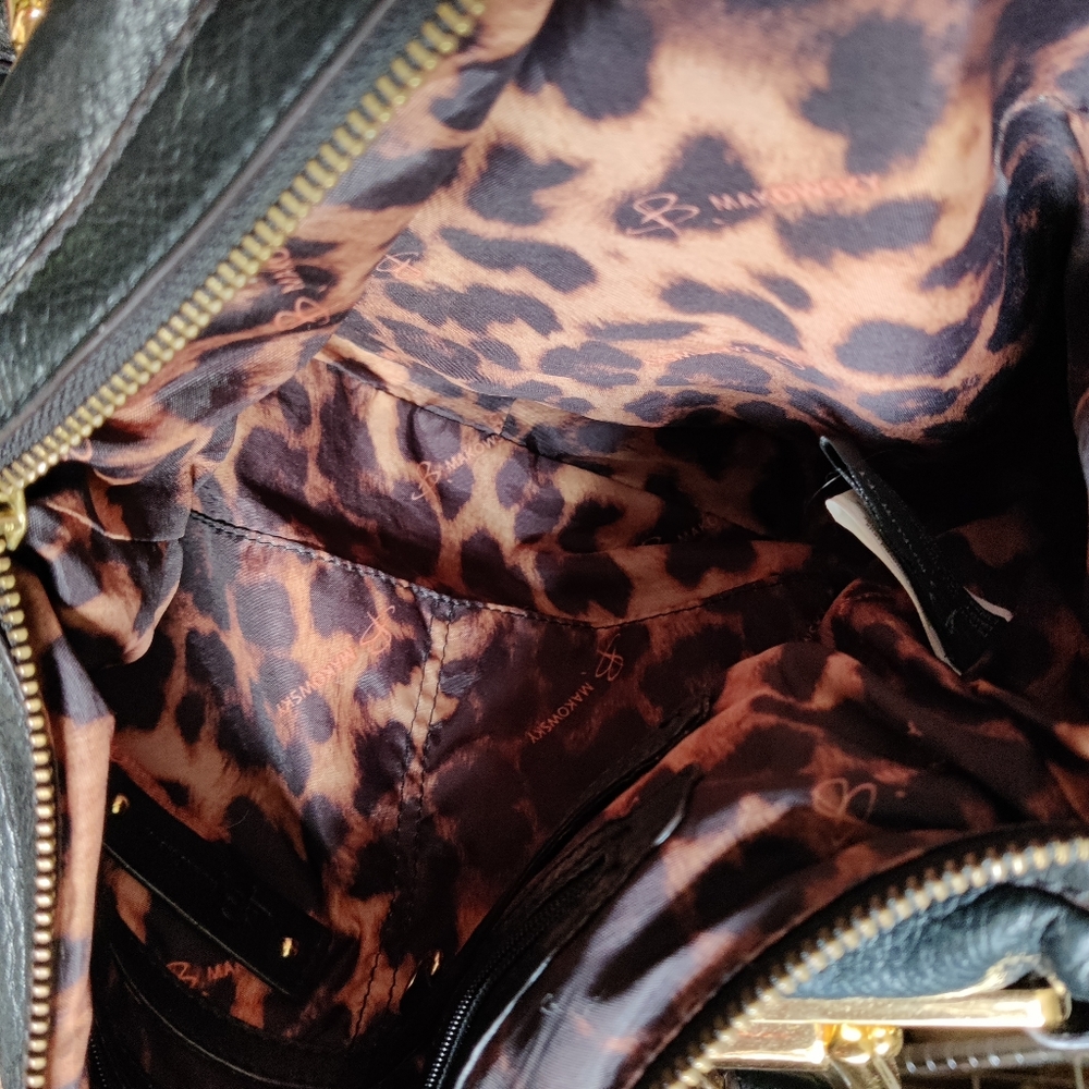 B. Makowsky Boho Leather Hobo Bag - Picture 4 of 5